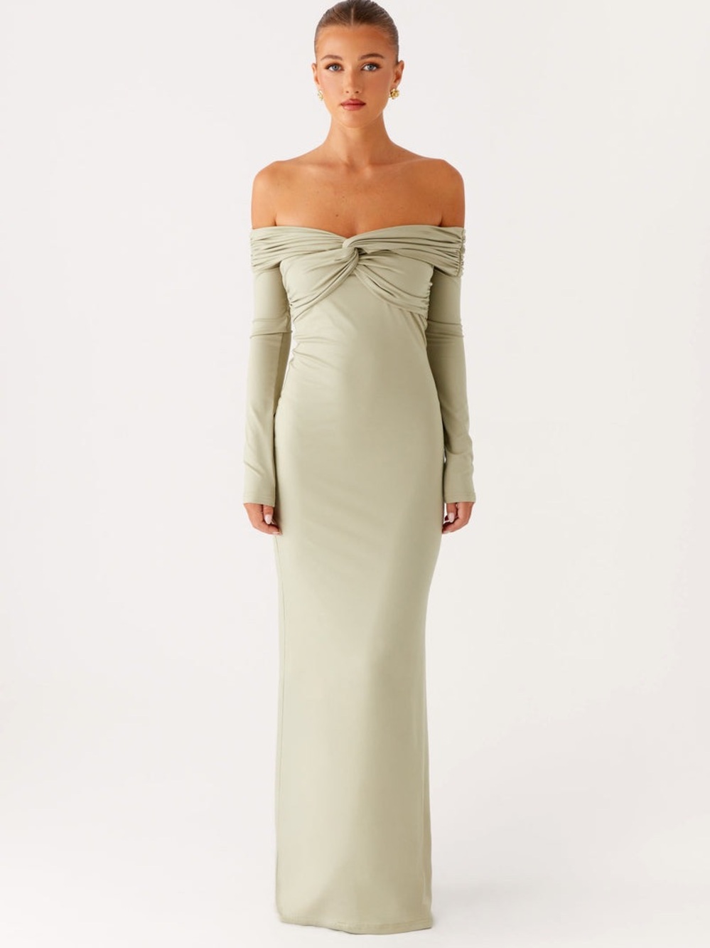 Peppermayo Exclusive NWT Marla Long Sleeve Maxi Dress in sage Sz XS